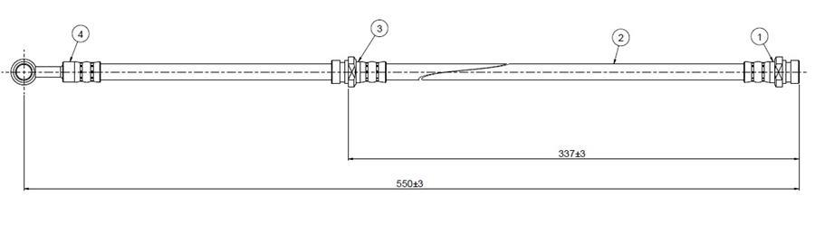 FREN HORTUMU ön Sunny B11 82-91 - CAVO - OEM 4621004A10