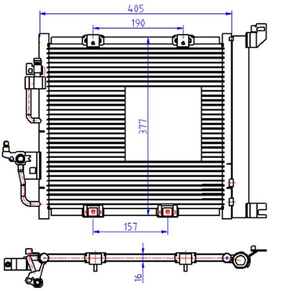 KLİMA RADYATÖRÜ (KONDENSERİ) OPEL ASTRA H 04>10 ZAFIRA B 05>15 1.3-1.7-1.9 CDTI-DT-DTH-DTL - ORIS - OEM 13129195