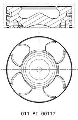 PİSTON COMPLETE (70)MM OPEL — MAHLE 011PI00117002 - MAHLE