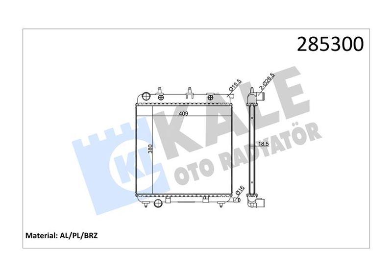 RADYATÖR BRAZİNG C3 04/02>207 02/06>1007 04/05>(KLİMASIZ+MEK) (380x409x26) - KALE - OEM 1330.C0