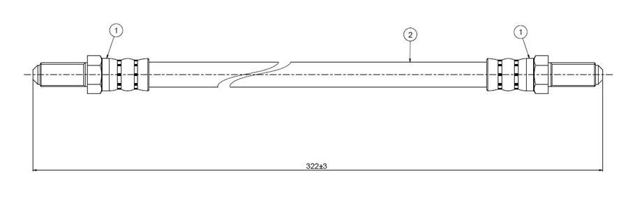 FREN HORTUMU arka 99 75-84 - CAVO - OEM 8926362