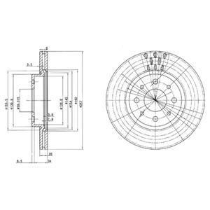 FREN DISKI ON HAVALI 257 MM ALBEA PALIO DOBLO FIORINO 2.0 TEMPRA MAREA - DELPHI - OEM 46416712