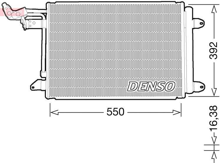 KLİMA KONDENSERİ A3-LEON-TOLEDO-OCTAVIA-CADDY III-GOLF V-VI-JETTA IV-TOURAN - DENSO - OEM 1K0820411E