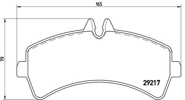 FREN BALATASI ARKA MERCEDES SPRINTER B906 . VW CRAFTER 30-35-50 CIFT TEKER - BREMBO - OEM A0044208120