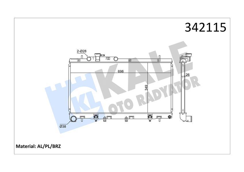 RADYATÖR SUBARU OUTBACK (AL-PL-BRZ) - KALE - OEM 45111AE060