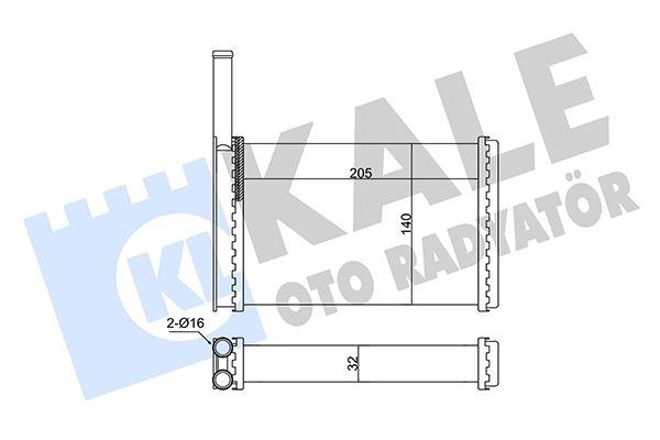 KALORIFER FIESTA III AL MKNK - KALE - OEM 1654646