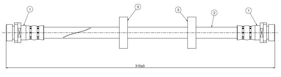 FREN HORTUMU arka Mondeo ( I ) 93-96 - CAVO - OEM 6758585
