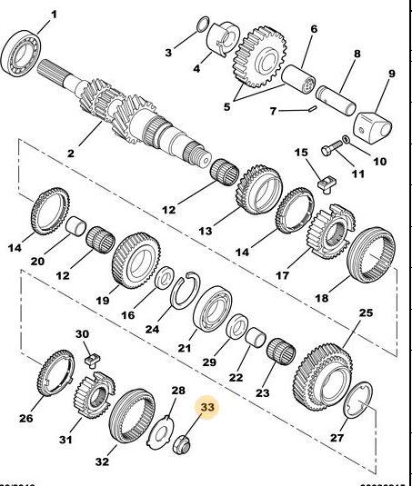 ŞANZIMAN KAMALI MİL SOMUNU F13 PARTNER-BERLINGO - PSA - OEM 2304.97