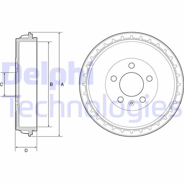 KAMPANA ARKA VW-SKODA-SEAT-AUDİ-POLO-T CROSS-TAIGO-KAMIQ-SCALA-ARONA-İBİZA-A1 17> (DIŞ ÇAP: 228mm) - DELPHI - OEM 2Q0609617A