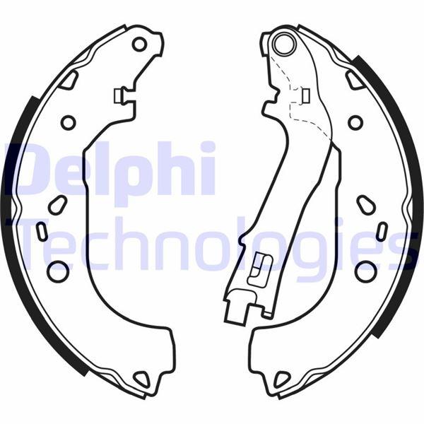 PABUCLU BALATA (228X42 MM) FIAT DOBLO II-III IDEA ALBEA 05- - DELPHI - OEM 77363946