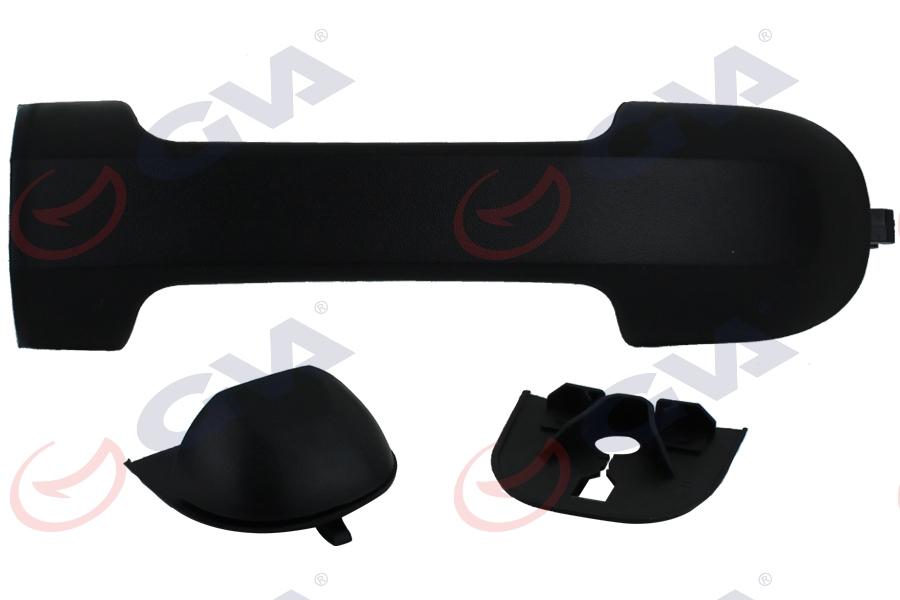 DIŞ KAPI KOLU+KAPAKLI+CİVATALI ÖN=ARKA(SAĞ=SOL)(ANAHTAR DELİKSİZ)+BAGAJ KAPAĞI TRANSİT CONNECT 02-13 SİYAH DESENLİ - GVA - OEM 2T14V22404AD