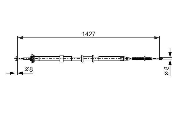 FREN TELİ. 1427 MM — BOSCH 1987482392 - BOSCH