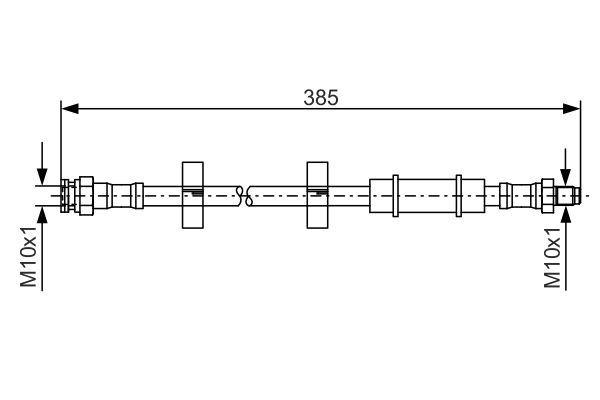FREN HORTUMU. 385.00 MM — BOSCH 1987476460 - BOSCH