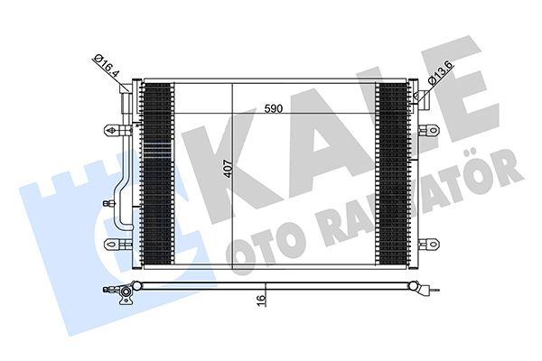 KLIMA RADYATORU AUDI A4 A6 1.8T 1.9TDI-2.5TDI 01>06 (605X401X16) (AL-AL) (KURUTUCU ILE) #### - KALE RADYATOR - OEM 8E0260403B