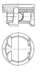 PİSTON+SEGMAN (73.40mm STD) CORSA D-E-ADAM-AVEO 1.2 16V EURO5 A12XER-XEL-B12XEL 63KW 86PS - KOLBEN - OEM 55588057