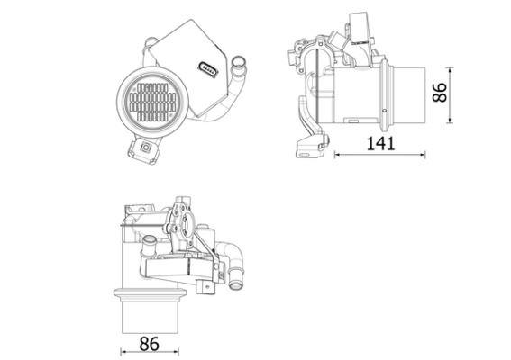 Abgasrückführungs-Kühler (AGR-Kühler) VW BEETLE / CADDY - MAHLE