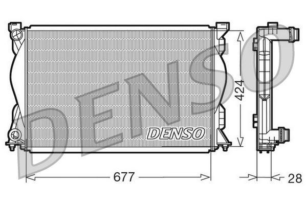 RADİATOR. ENGİNE COOLİNG AUDI A6 (4F. C6) (04-11) — DENSO DRM02036 - DENSO - OEM 4F0121251Q