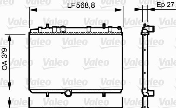 RADYATOR 207 208 307 308 407 C2 C3 C4 C5 - VALEO - OEM 1330-F5