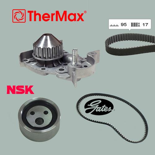 DEVİRDAİMLİ EKSANTRİK GERGİ KİTİ RENAULT CLIO I 90>98 R19 88>95 MEGANE I 96>99 (095x170) 1.2-1.4-1.6 - THERMAX - OEM 7701472726