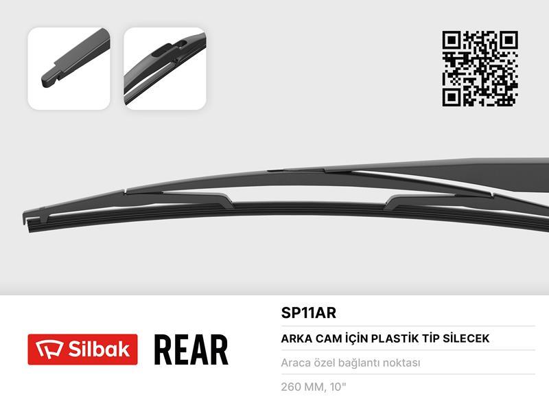 SİLECEK SÜPÜRGESİ ARKA PLASTIK TIP 260mm MGN II GRANDTOUR SW 05-09 - MODUS 04-05 - SCENIC II 03-0 - SILBAK