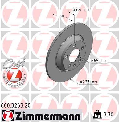 FREN DİSKİ A1 POLO 6 2017-> - ZIMMERMANN - OEM 2Q0615601G