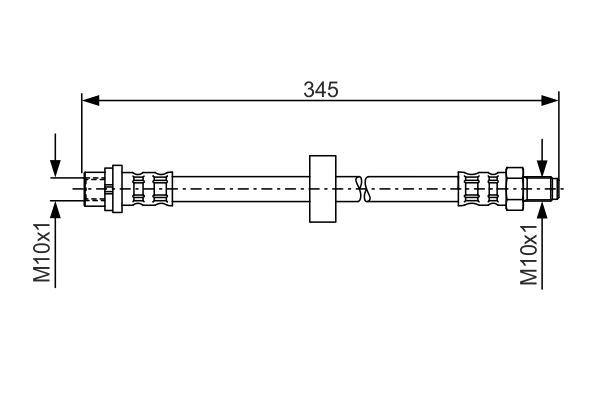 FREN HORTUMU ARKA FORD CONNECT 02> (UZUNLUK: 320mm) - BOSCH - OEM 7T162282CA