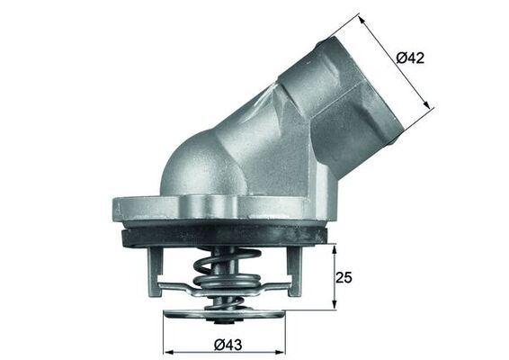 TERMOSTAT 87 °C MERCEDES M112 W202 W203 CL203 W210 W211 W220 - MAHLE - OEM A1122030275