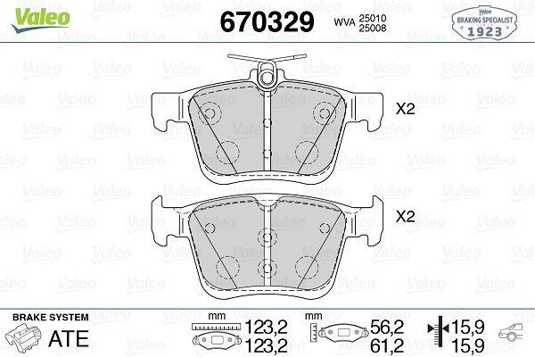 FREN BALATASI ARKA GOLF VII A3 PASSAT TIGUAN OCTIVIA SUPERB 13=> - VALEO - OEM 5Q0698451C
