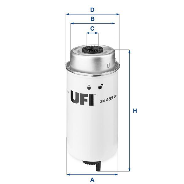 YAKIT FİLTRESİ TRANSİT V348-V347 2.2-2.4-3.2 TDCI 200PS 06>11 (EURO4) - UFI - OEM 1370779