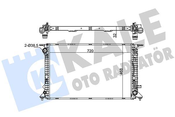 RADYATÖR AUDI A4-A5-Q5 2.7TDI-3.0TDI-3.2FSI-3.0TFSI 08=> (720X468X36) (AL-PL-BRZ) - KALE - OEM 8K0121251AA