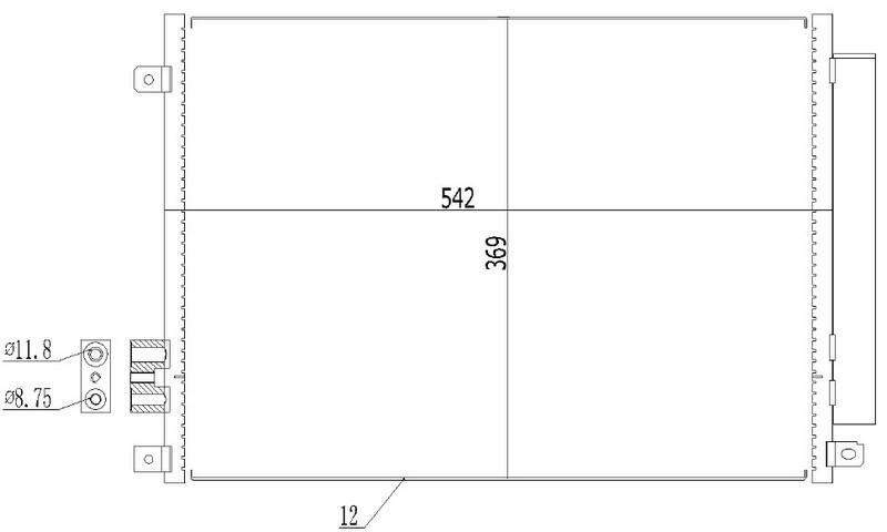 KLIMA RADYATORU FIAT 500 09> PANDA 12> FORD KA 08> LANCIA YPSILON 11> 0.9T 1.2 1.3D MTJ 1.4 - ORIS - OEM 51786211