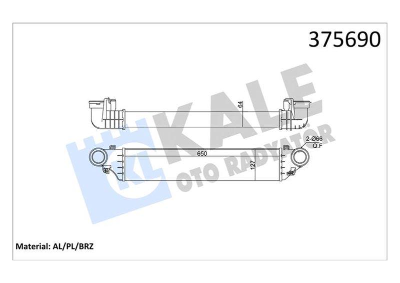 TURBOSARJ RADYATORU MERCEDES W203 CL203 S203 C209 A209 - KALE - OEM A2035000500