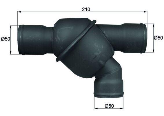TERMOSTAT Thermostat Housing — MAHLE TH2183 - MAHLE