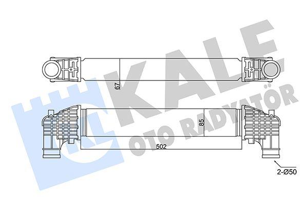 INTERCOOLER GALAXY - ALHABRA - SHARAN 1.9 TDI 95=> - KALE - OEM 7M0145805