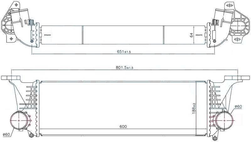 TURBO RADYATÖRÜ (INTERCOOLER) IVECO DAİLY IV 11> 2.3 JTD - ORIS - OEM 5801255907