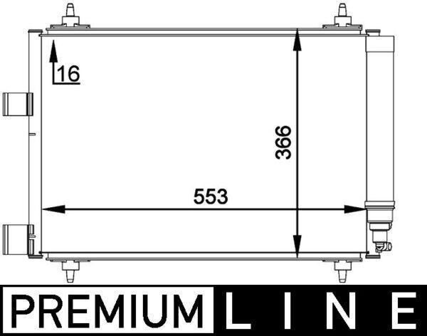 KLIMA RADYATORU (105X760) PEUGEOT 307 (ENo:8FC351300661) - MAHLE BEHR - OEM 6455AC
