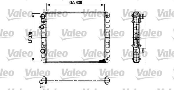 RADYATÖR POLO-POLO CLASSIC-LUPO-CORDOBA-AROSA 1.0.1.4-1.7-1.9(KLİMASIZ+MEK)(430x377.5x23) - VALEO - OEM 6N0121253K