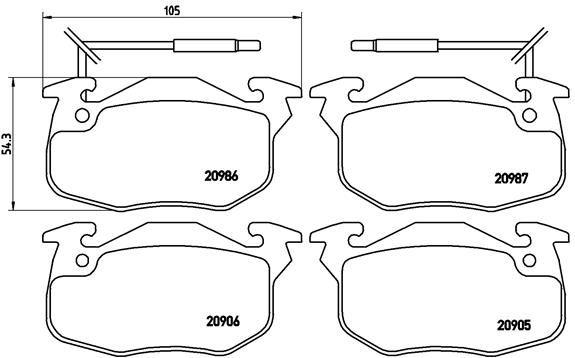 ÖN BALATA R9-R11-R19 CLIO-EXP-P106-P206 GDB327 - BREMBO - OEM 7711130034