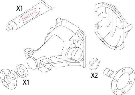 CONTA SETİ. DİFERANSİYEL KIT DSK REAR MITSUBISHI Gasket Set. differential - CORTECO