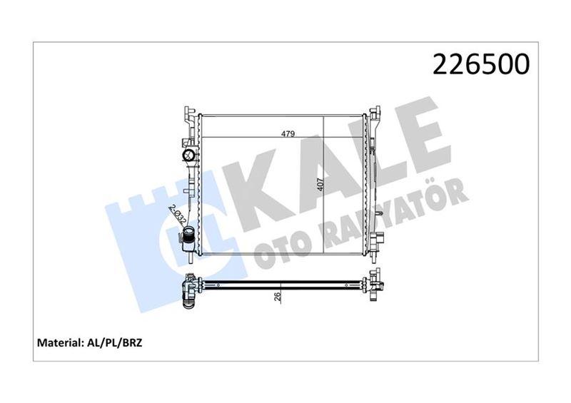SU RADYATORU CLIO II SYMBOL II 1.5 DCI 2001-2012 - KALE - OEM 8200245596