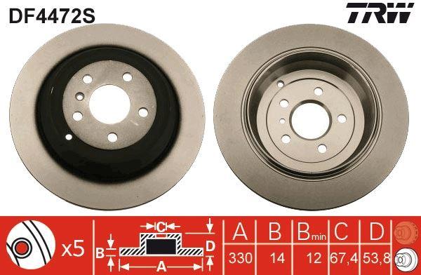 FREN DISKI ARKA MERCEDES W164 W251 - TRW - OEM A1644231212