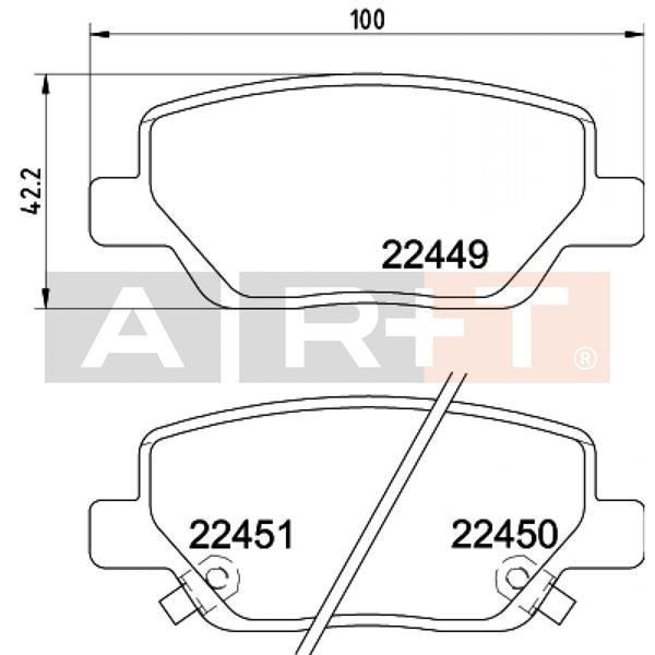 FREN BALATASI ARKA WVA 22449 EGEA 15-> - ART BALATA - OEM 77367717