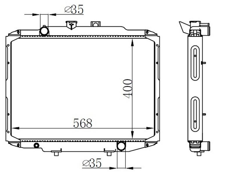 RADYATOR BRAZİNG MT(400X568X26)L300 2003+ - ORIS