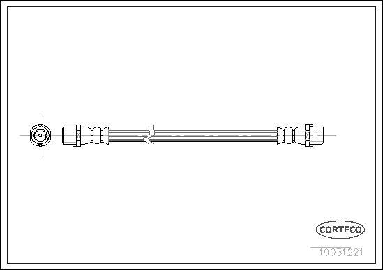 FREN HORTUMU ARKA MERCEDES SPRINTER B904 B905 . VW LT 28-46 - CORTECO - OEM A9044280435