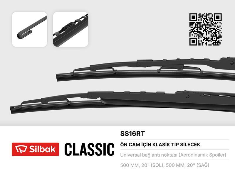 SİLECEK SÜPÜRGESİ 500/500mm RÜZGARLIKLI MONDEO I 00 VOLVO S40 V40(95-03) - SILBAK