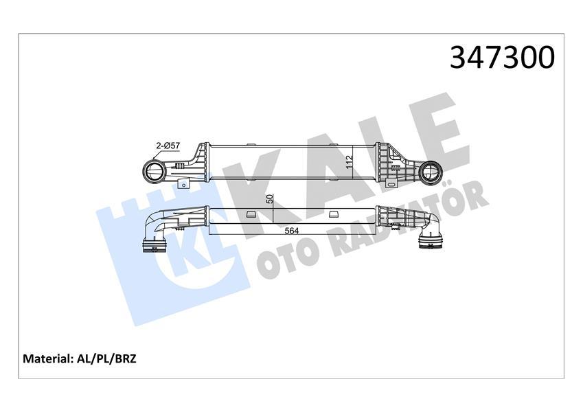TURBOSARJ RADYATORU MERCEDES E-CLASS W210 S210 — KALE 347300 - KALE - OEM A2105002000