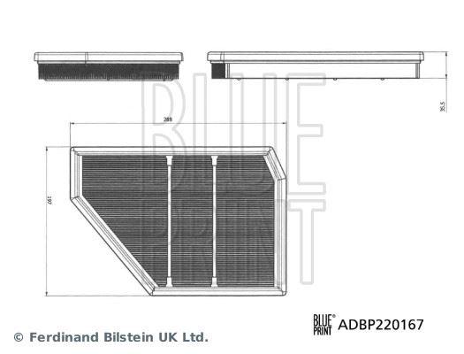 HAVA FİLTRESİ BMW — BLUEPRINT ADBP220167 - BLUEPRINT - OEM 13718091495