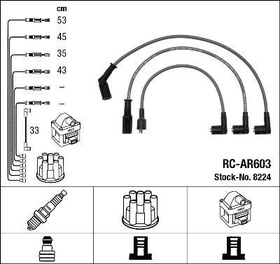 RC-AR603 ATEŞLEME KABLOSU - NGK