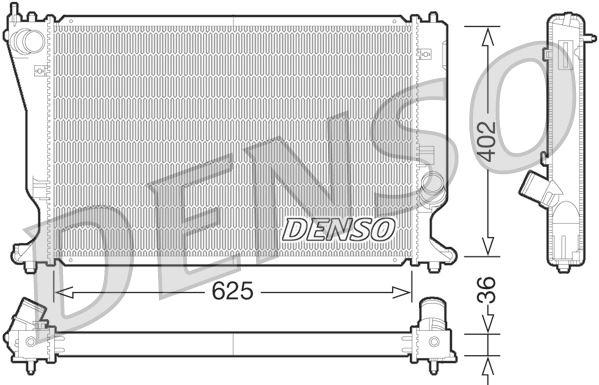 RADİATOR. ENGİNE COOLİNG TOYOTA AVENSIS (03-09) — DENSO DRM50073 - DENSO - OEM 164000R010