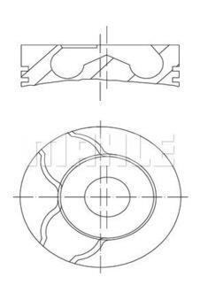 PISTON SEGMAN (88.00MM STD ) DUCATO 2.3 DAILY V - MAHLE - OEM 500055511
